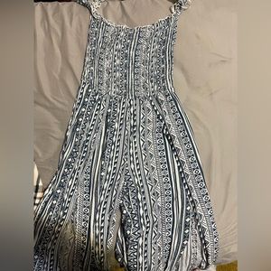 Navy and White Jumpsuit